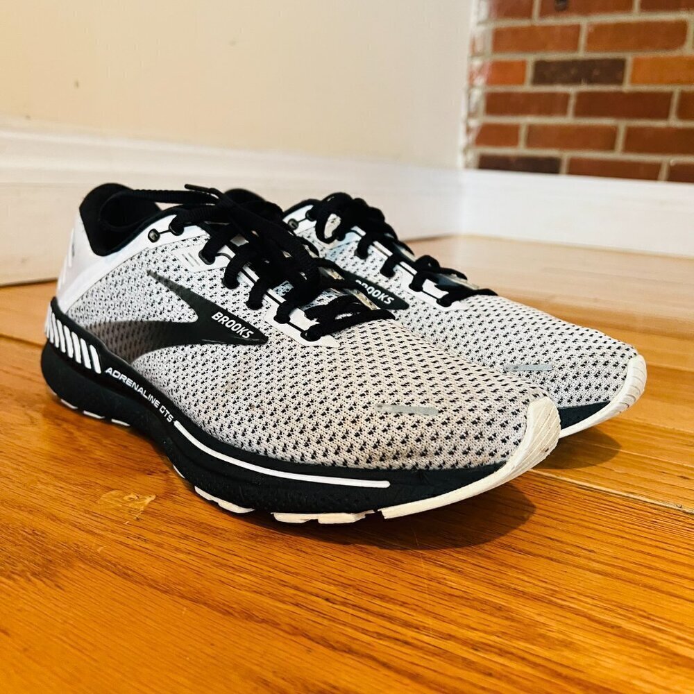 Brooks Adrenaline GTS 22 Mens 10.5 Wide Shoes Gray Running Walking Gym Lace Up - Picture 6 of 16